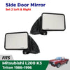 Side Mirror Rear View LH+RH Fits Mitsubishi L200 Mighty Max Pickup 1986-96 D06