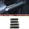 Ford F-150 Raptor No-Logo Carbon Fiber Door Handle Cover Trim (2015–2020)