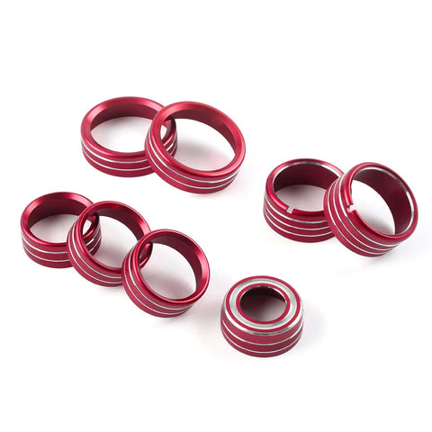 Chevrolet Silverado 8x Air Conditioner Switch Knob Trim Red (2014-2018)