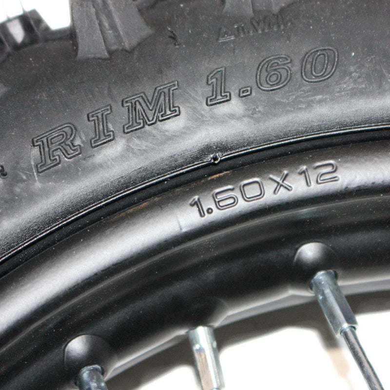 PIT PRO Dirt Bike 15mm 70/100-12 Front Wheel Rim Knobby Tyre