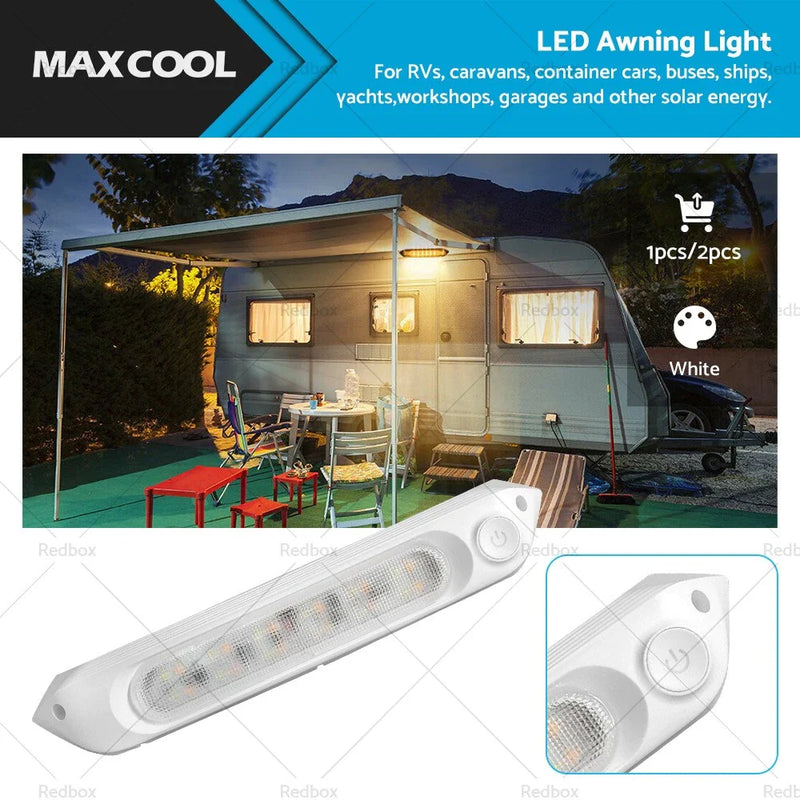 Awning - 287mm Dual LED Bug Light 12/24V Amber/White