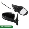 Toyota Highlander Right Side Door Mirror Manual Folding Gloss Black (14-19)