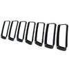 Jeep Grand Cherokee 7 x Black Front Grille Trim Rings (2014-2016)