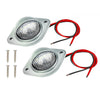 Trailer Truck Caravan Van Boat LED Number Plate Lights 12V Chrome