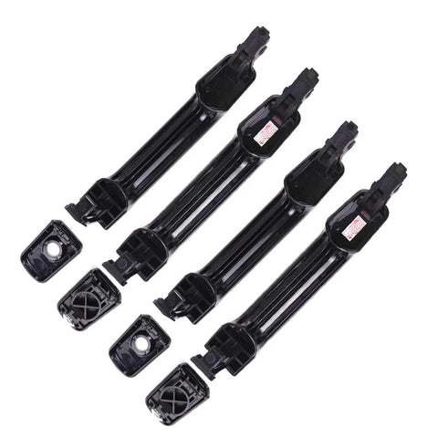 Exterior Door Handle BK Gloss Set 4 Fits Nissan Navara D40 4D Pickup 2005-14 D06