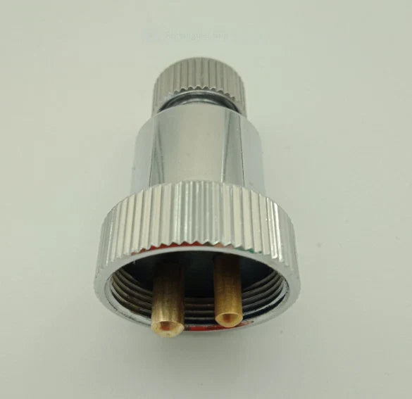 Caravan 12V Marine Grade 2-Pin Chrome Plated Brass Socket Plug
