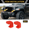 Jeep Wrangler JK JL Gladiator TJ 2 x Car Bumper Tow Hook Covers (2007-2023)