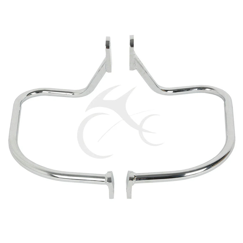 Harley Softail Heritage Black Chrome Rear Saddlebag Guard Bar (1997-1999)