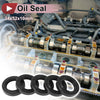 Rotary Shaft Seal 34x52x10mm Nitrile 70 Durometer Black 5 Pcs