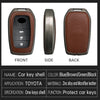 Toyota Prius Yaris Corolla Sienna Zinc Alloy Leather Car Key Fob Cover Case
