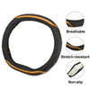Peugeot 4008 5008 New508 Faux Leather Black Orange Steering Wheel Cover