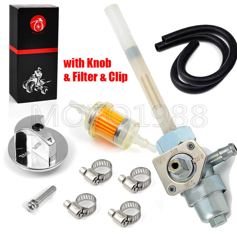 Honda FourTrax 250 TRX250X Fuel Valve Petcock & Knob (1987–1992)