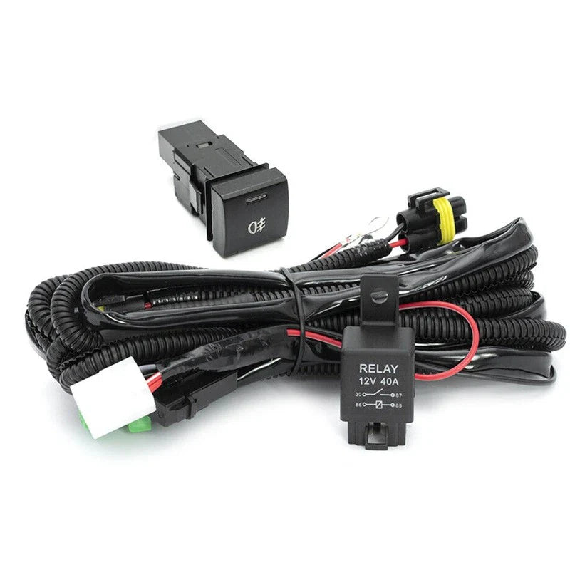 Toyota Jeep H11 H8 880 881 Fog Light Wiring Harness Switch Kit (2020-2023)