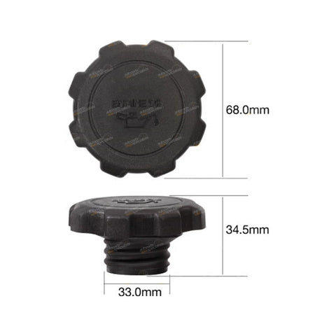 Toyota Hilux Surf LN130R 2.4L 2L-T Engine Oil Filler Cap (1985-1990)