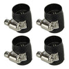 Car 4 x 6AN Hex Black Hose Finisher Clamp Adapter Fittings