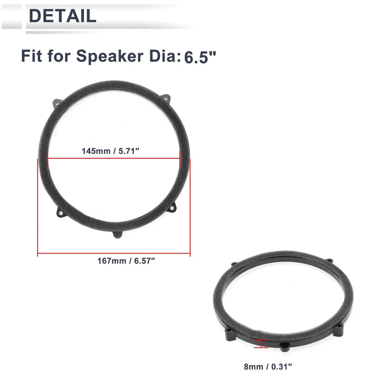 Mercedes-Benz 6.5" Speakers Speaker Spacer Ring Adaptor