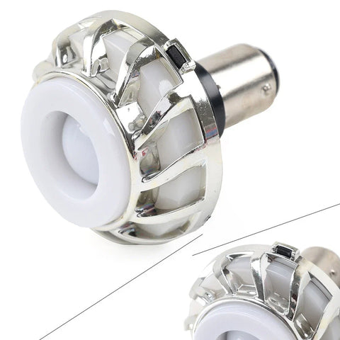 LED 12V Motorcycle Headlight Angel Eye Strobe Tail Brake Rear Lights
