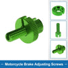 Motorcycle 2 x Brake Lever Barrel Adjusters Screws M8 Green