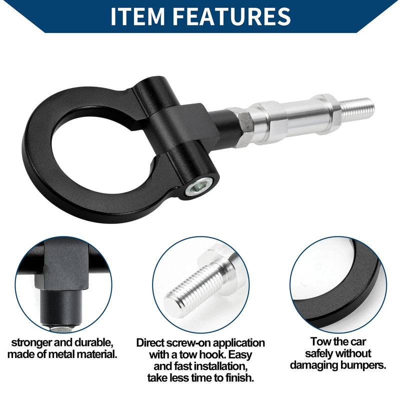 Honda S2000 20.4cm Black Tow Hook (2000-2009)