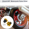 Motorcycle 13.5mm Aluminum Alloy Motorcycle Slider Screws Hex Key 1 Set Gold Tone
