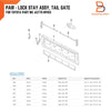 Toyota Hilux Tailgate Side Support Arm Stay Assist Lock Chain (88-97)
