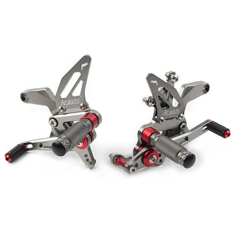 Kawasaki Z900 Aluminum Gray Rear Footpegs (2021-2023)