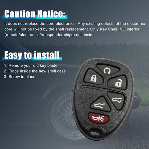 Chevrolet Tahoe Shell Case 6 Key Buttons (2007-2014)