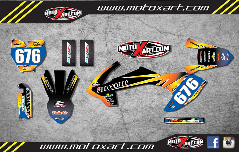 KTM 50 Full Graphics Kit Decals Stickers - 2016 to 2018