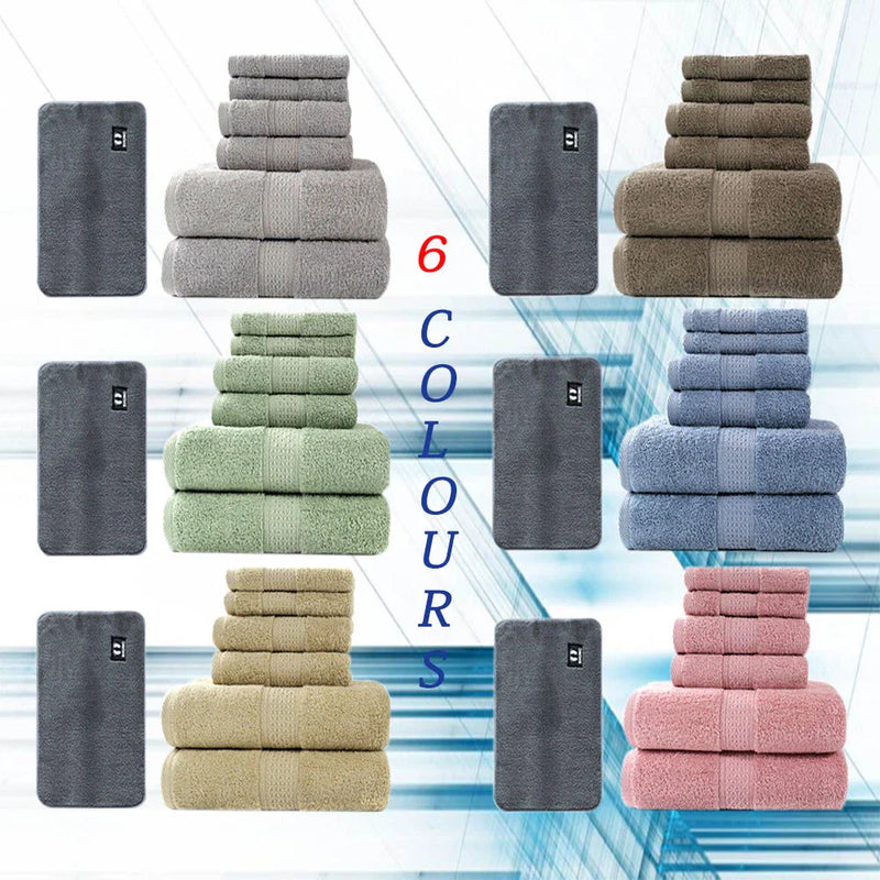 Home Bath Outdoor Swimming Water Park 7PCS Cotton Towel Set