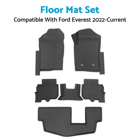Ford Everest XPE Waterproof Anti-Slip Floor Mat Set (2022-Current)
