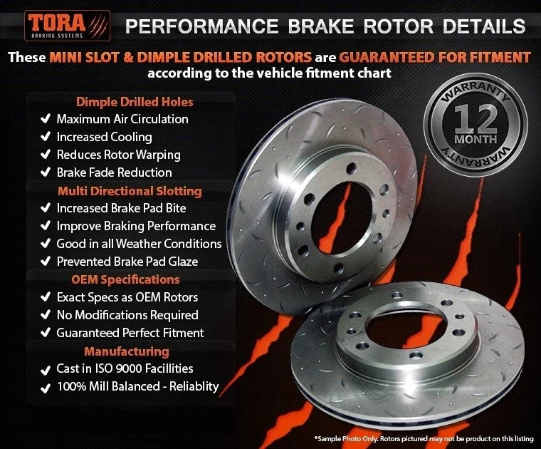 Ford Ranger PX Front Slotted Disc Rotors + Pads (2011-2019)