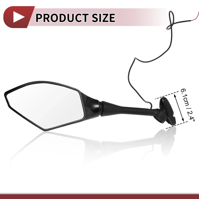 Honda CBR600RR Set of 2 Motorcycle Rear View Mirrors (2003-2014)