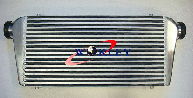600x300x76mm Front Mount Intercooler + 3" Aluminum Piping + Silicone Hoses