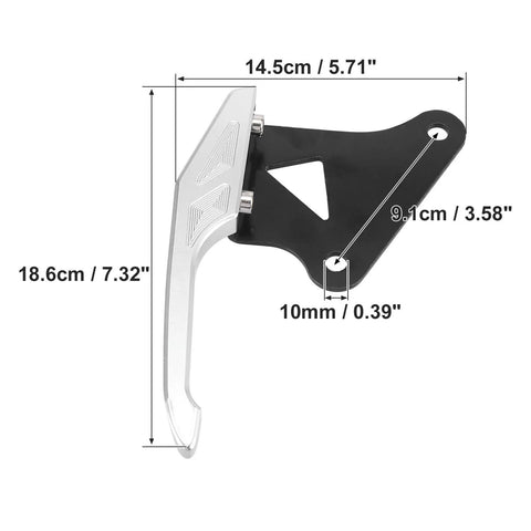 Honda MSX125 Rear Seat Grab Bars Handle Silver Tone Pair