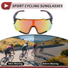 Motorcycle Goggles Red Lens Black Frame PC Cycling Sunglasses