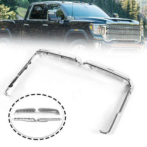 Chevy Silverado GMC Sierra HD Top & Side Clip-On Mirror Cover Caps (2020-2023)