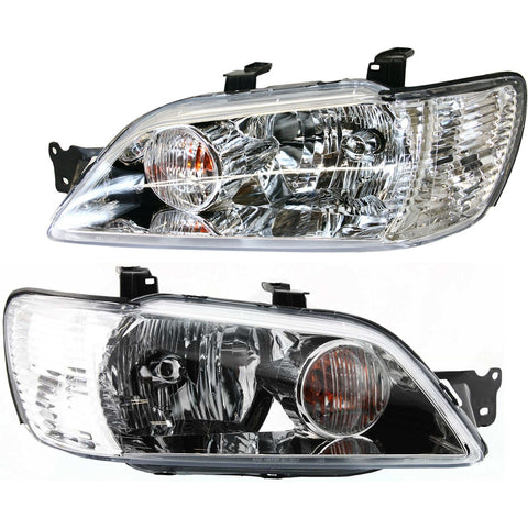 Headlight Set For 2002-2003 Mitsubishi Lancer Left and