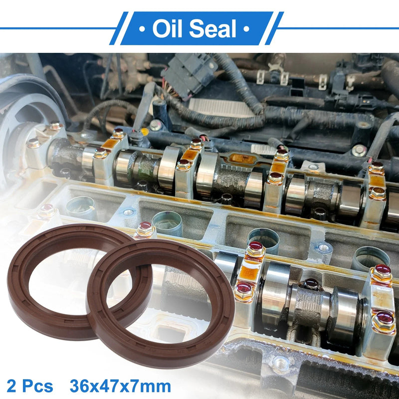 Make Model Oil Seal 36x47x7mm Brown 2 x Rotary Shaft Seal FKM Rubber