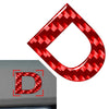 Car Badge Emblem Alphabet Letter D Carbon Red D Decals Stickers
