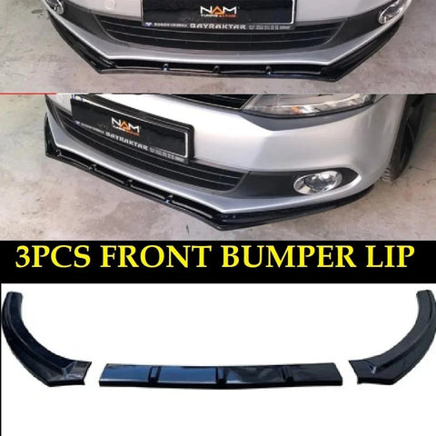 VW Jetta MK6 (2011-2018) x3 Pieces Front Bumper Lip Splitter