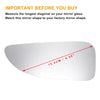 Nissan, Opel, Renault Left Lower Side Mirror Glass w/ Adhesive