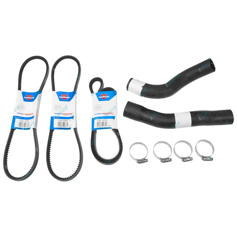 Landcruiser HDJ80 6cy 4.2L 1HDT 90~94 Upper & Lower Radiator Hose + Belt Kit