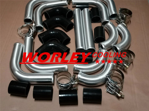 QLD Intercooler 450x300x70mm with 76mm Piping & Silicone Hose