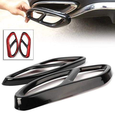 Benz GLC C E Class Black Exhaust Muffler Pipe Cover Trim (2015-2023)