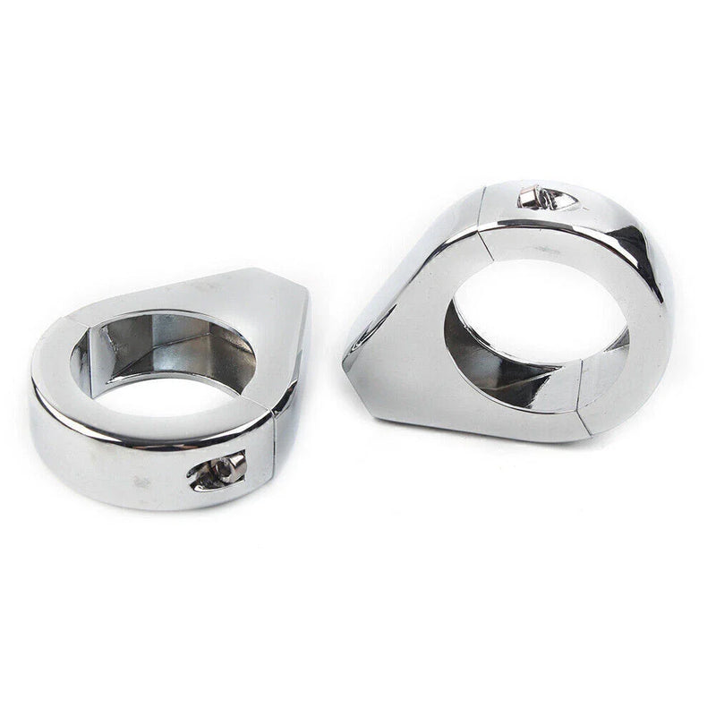 Harley Softail 39mm Chrome Fork Clamp Turn Signal Clamps