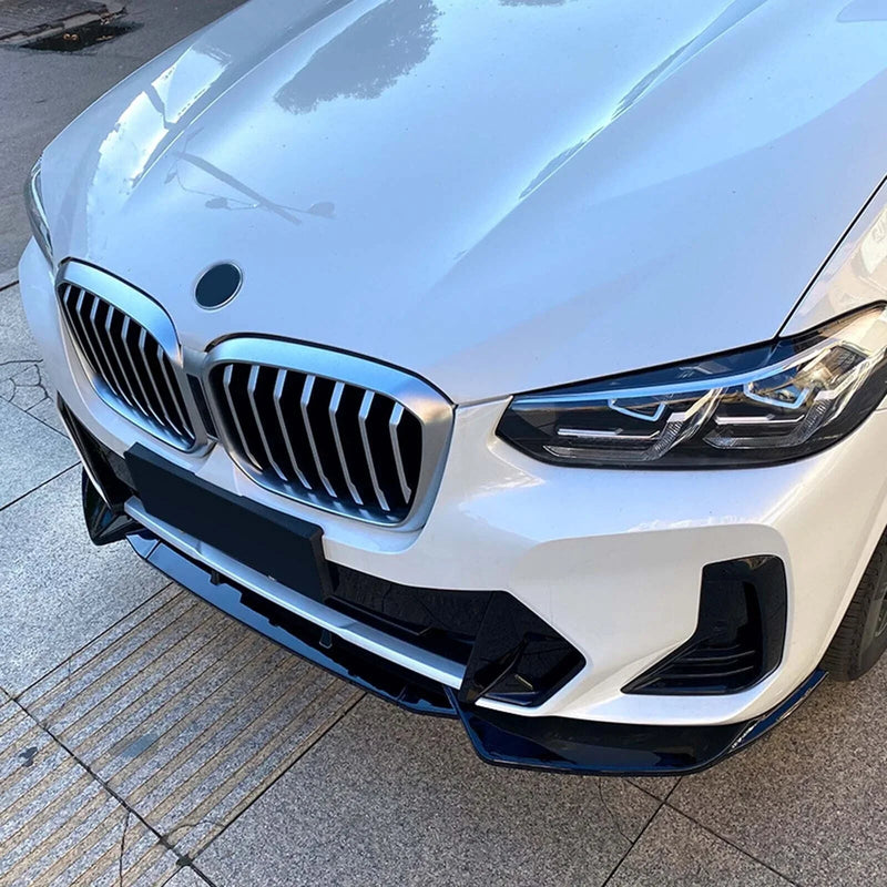 BMW G01 X3 X4 M-Sport Gloss Black Front Bumper Lip Splitters (2022-2024)