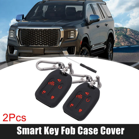 Chevrolet Silverado (2019 - 2022) Black Red Silicone Key Fob Case Cover