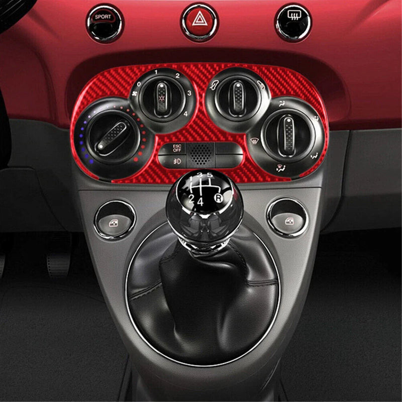 Fiat 500 Carbon Fiber Climate Switch Panel Cover (2012-2015)