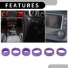 Jeep Wrangler (2018-2023) 6 Pcs AC Headlight Media Switch Knob Cover Ring