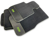 BMW 7 Series E65 Carbon Fiber Leather Green Floor Mats (2002-2008)